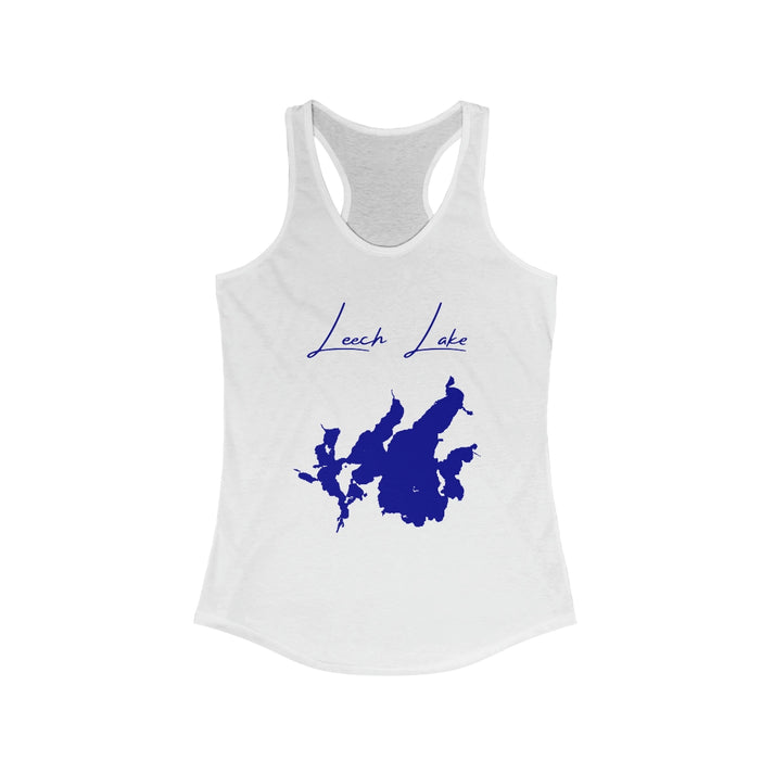 Minnesota  Leech  Lake  Racerback-Tank  front  position  view  from  front  solid  white.webp