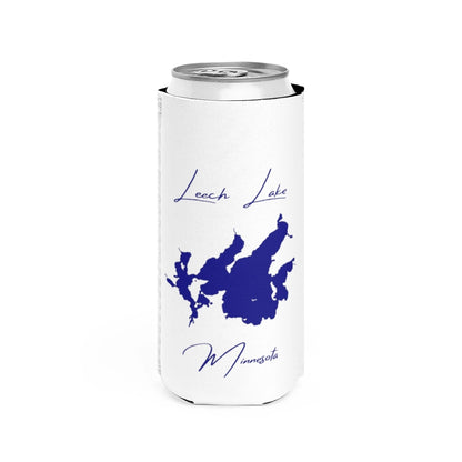 Minnesota  Leech  Lake  Slim  Can  Koozie  front  position  view  from  front  white.webp