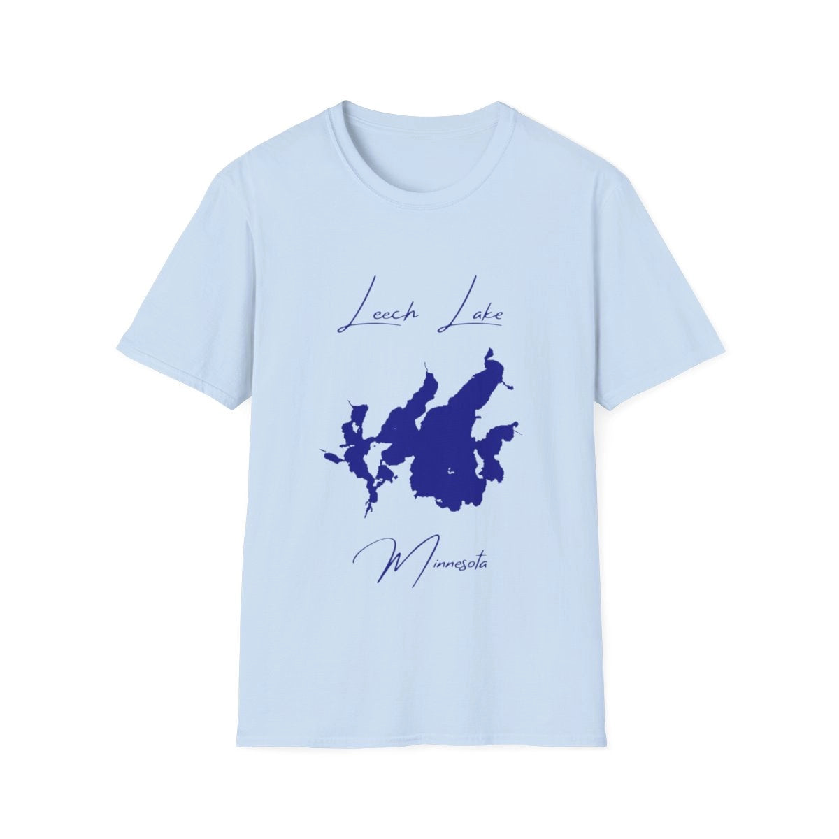 Minnesota  Leech  Lake  T-shirt  front  position  view  from  front  light  blue.webp