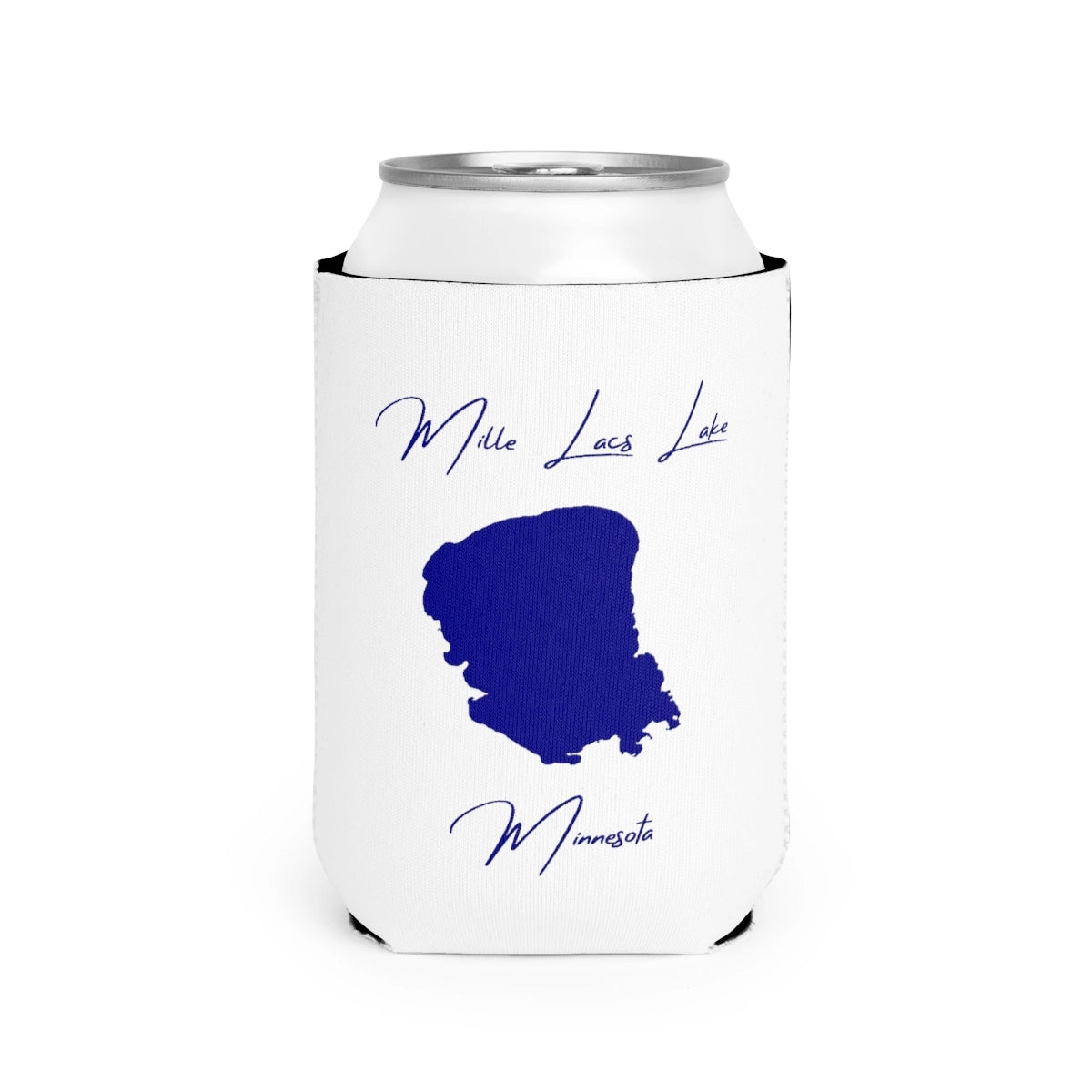 Minnesota  Mille  Lacs  Lake  Can  Koozie  front  position  view  from  front-2  white.webp