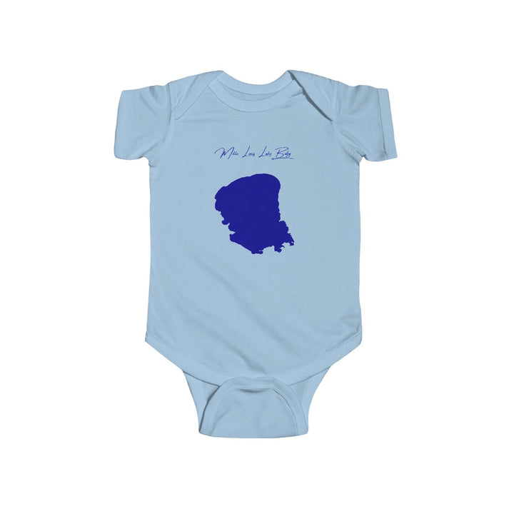 Minnesota  Mille  Lacs  Lake  Onesie  front  position  view  from  front  light  blue.webp