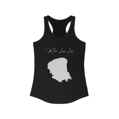 Minnesota  Mille  Lacs  Lake  Racerback-Tank  front  position  view  from  front  solid  black.webp