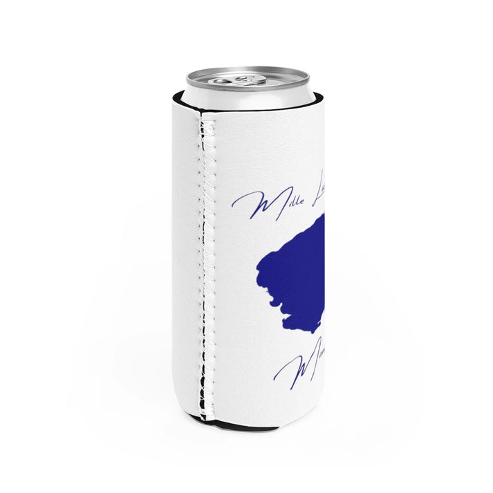 Minnesota  Mille  Lacs  Lake  Slim  Can  Koozie  all  position  view  from  right  white.webp