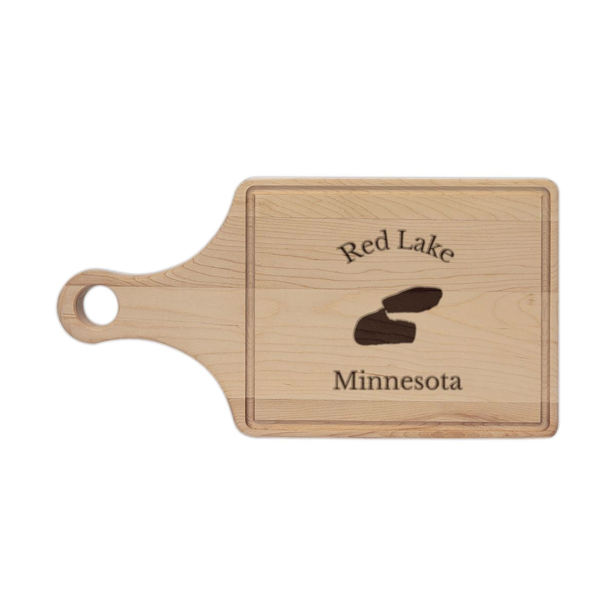 Minnesota  Red  Lake  Engraved  Cutting  Board  front  position  view  from  front  maple.webp