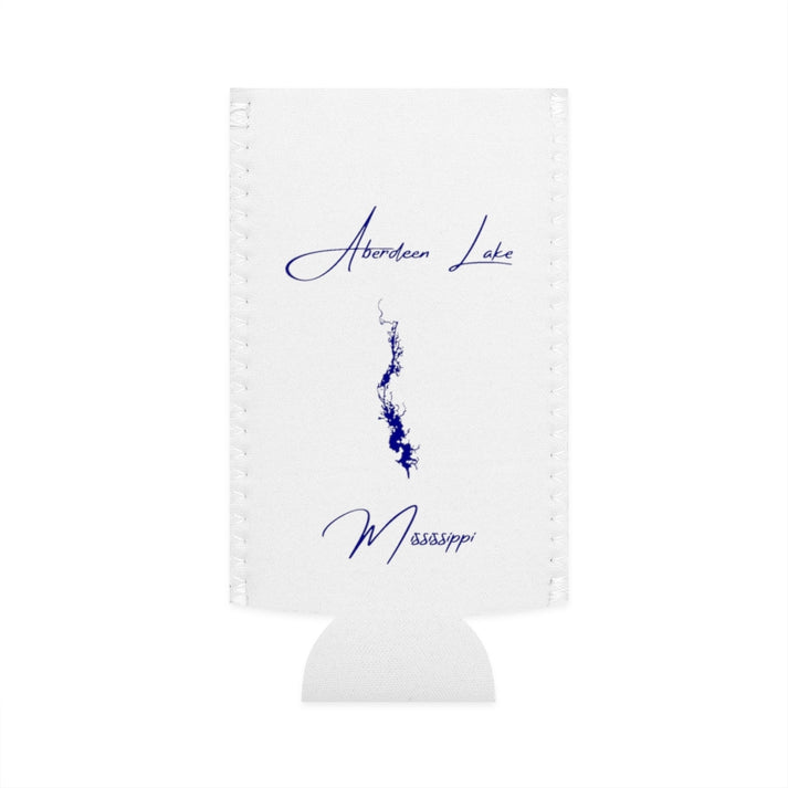 Mississippi  Aberdeen  Lake  Slim  Can  Koozie  front  position  view  from  flat-front  white.webp