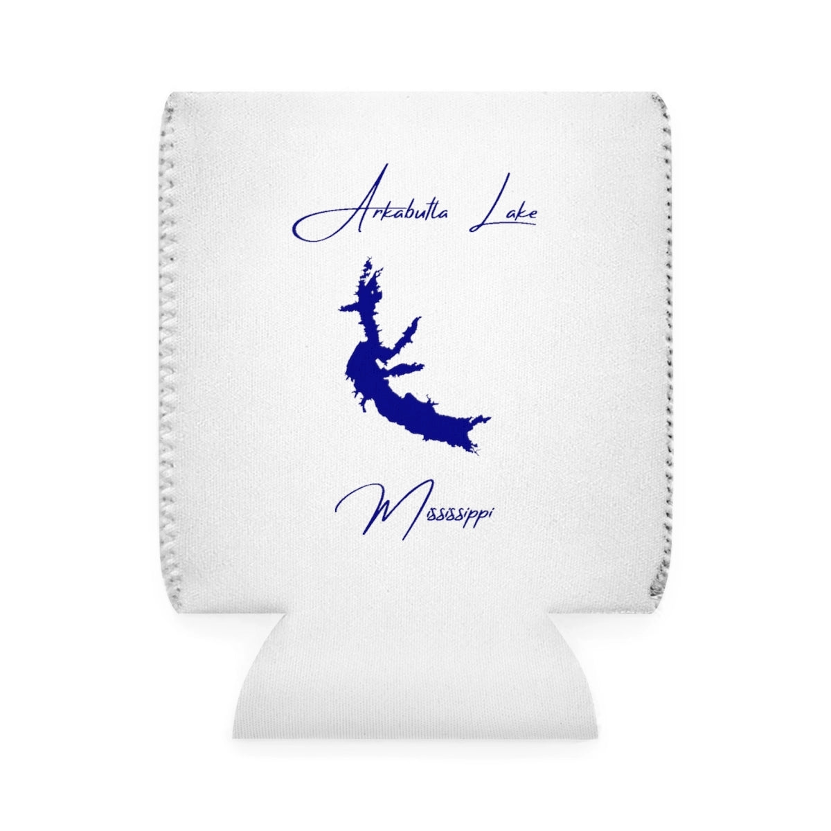 Mississippi  Arkabutla  Lake  Can  Koozie  front  position  view  from  front-1  white.webp