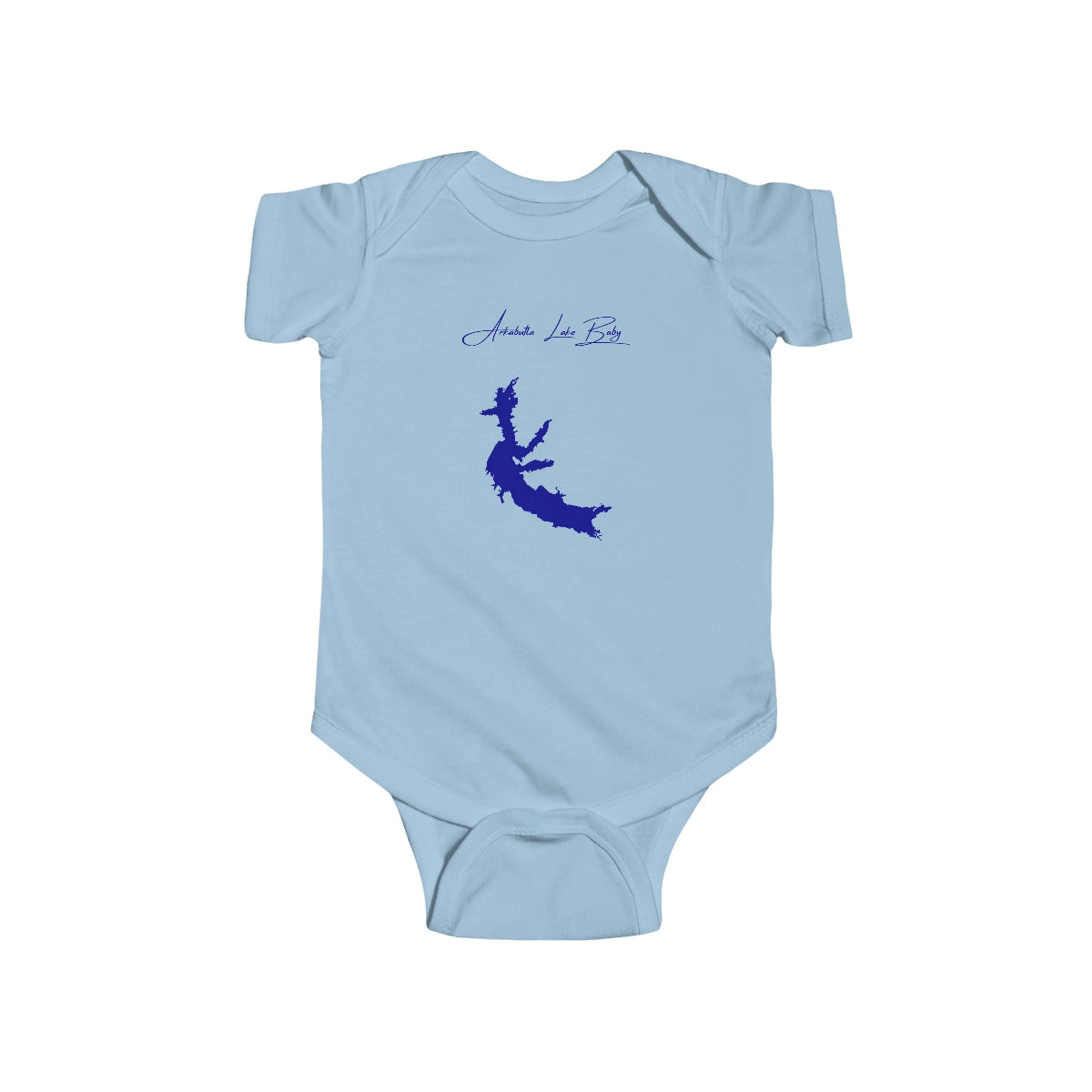 Mississippi  Arkabutla  Lake  Onesie  front  position  view  from  front  light  blue.webp