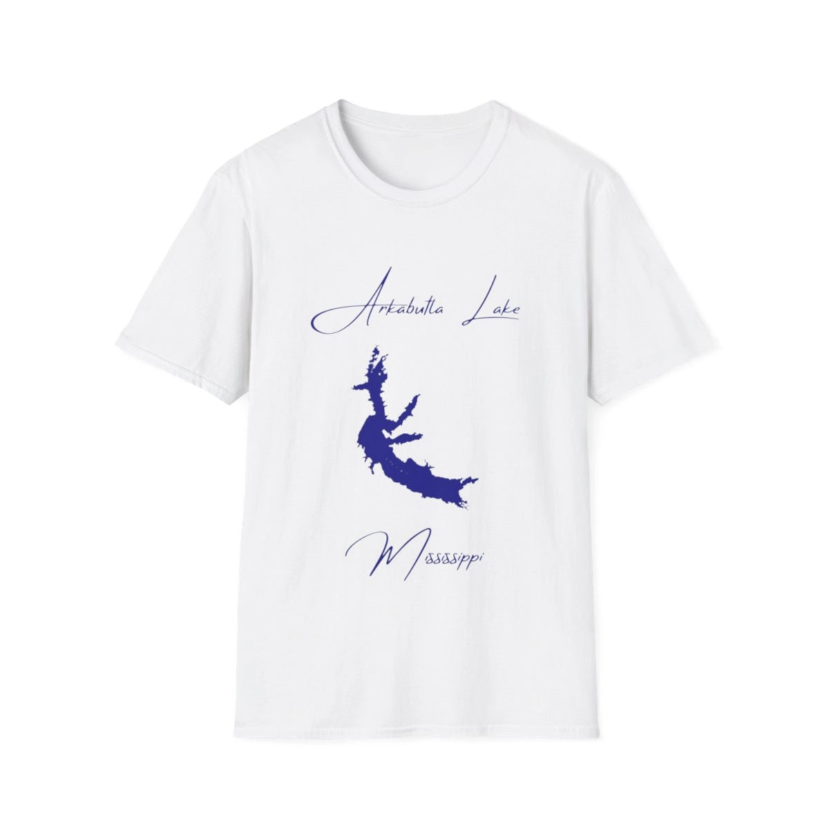 Mississippi  Arkabutla  Lake  T-shirt  front  position  view  from  front  white.webp