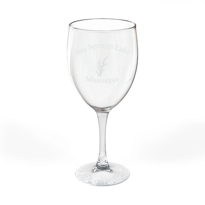 Mississippi  Bay  Springs  Lake  Engraved  Wine  Glass  other  position  view  from  front  10.5oz.webp