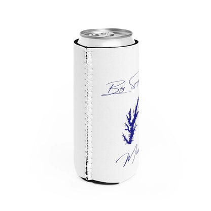 Mississippi  Bay  Springs  Lake  Slim  Can  Koozie  all  position  view  from  right  white.webp