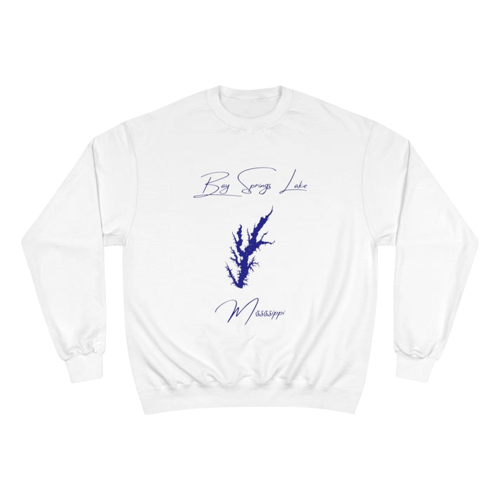 Mississippi  Bay  Springs  Lake  Sweatshirt  front  position  view  from  front  white.webp
