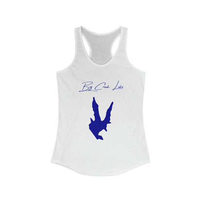 Mississippi  Big  Creek  Lake  Racerback-Tank  front  position  view  from  front  solid  white.webp