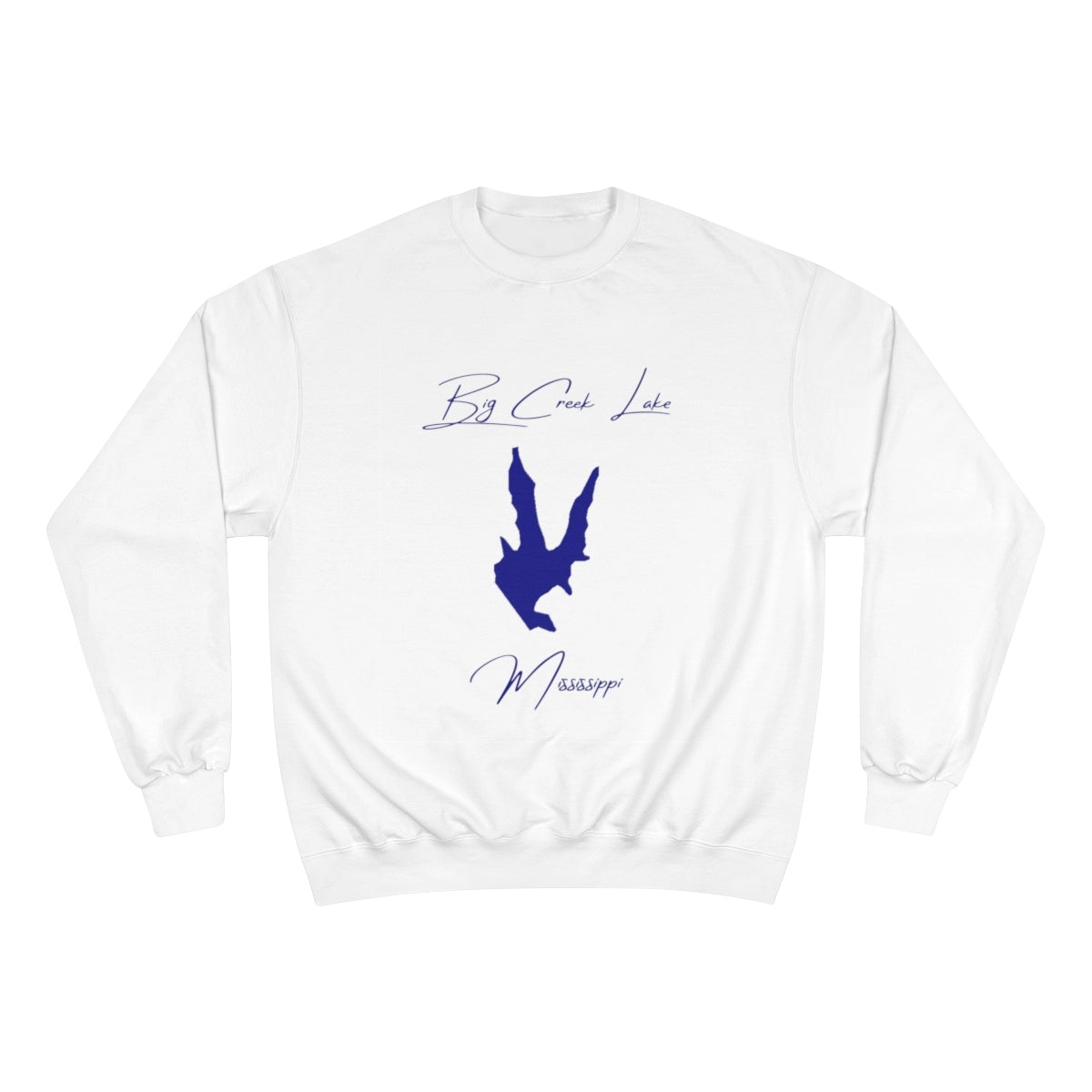 Mississippi  Big  Creek  Lake  Sweatshirt  front  position  view  from  front  white.webp
