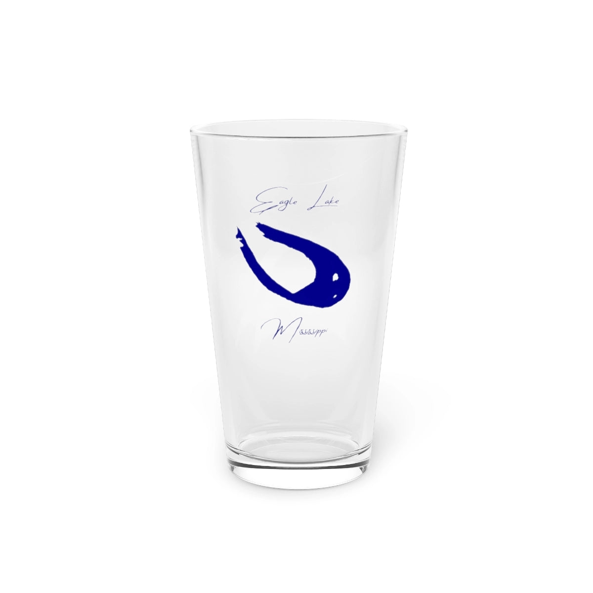 Mississippi  Eagle  Lake  16oz  Pint  Glass  front  position  view  from  front  16oz.webp