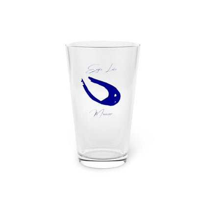 Mississippi  Eagle  Lake  16oz  Pint  Glass  front  position  view  from  front  16oz.webp
