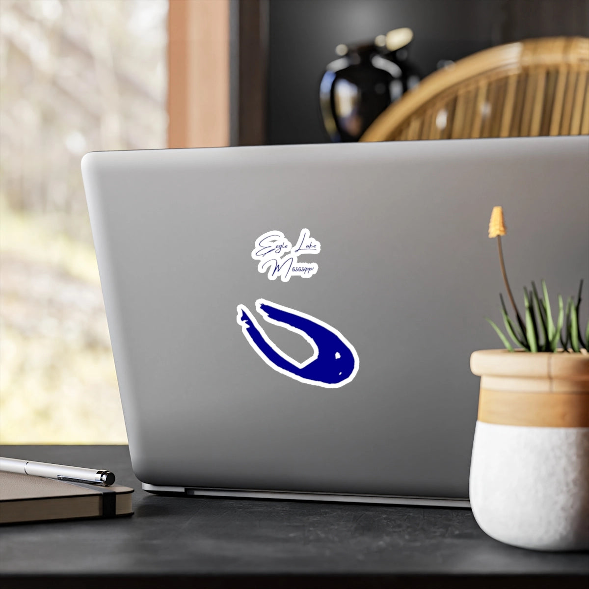 Mississippi  Eagle  Lake  Vinyl  Decal  other  position  view  from  context-3  4  x  6.webp
