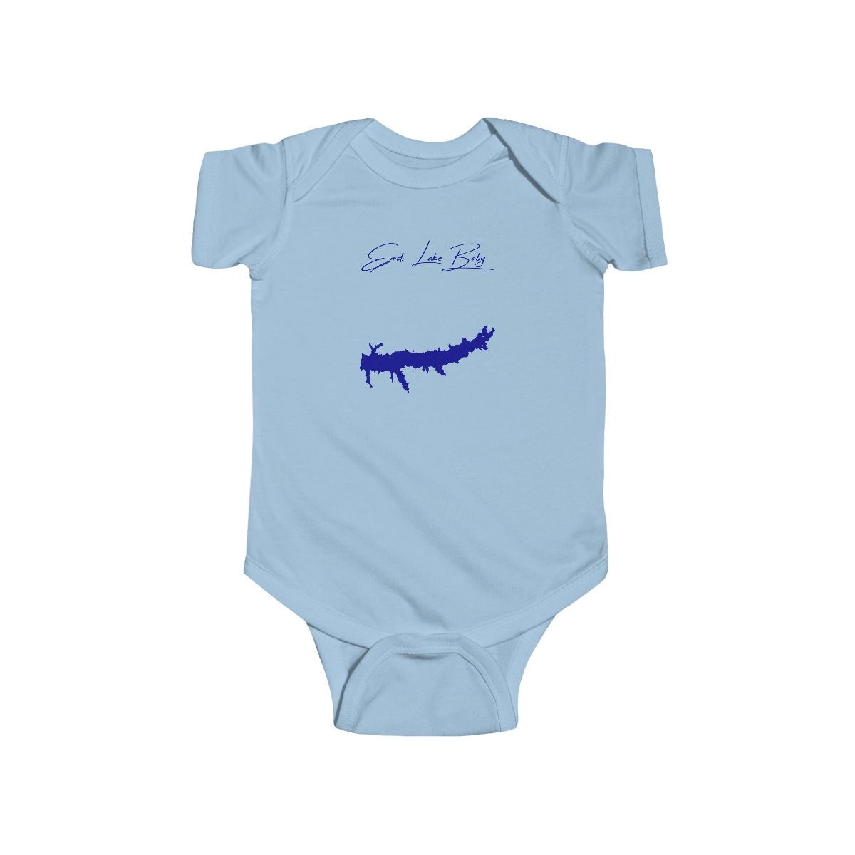 Mississippi  Enid  Lake  Onesie  front  position  view  from  front  light  blue.webp