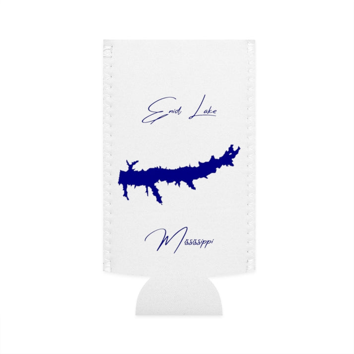 Mississippi  Enid  Lake  Slim  Can  Koozie  front  position  view  from  flat-front  white.webp