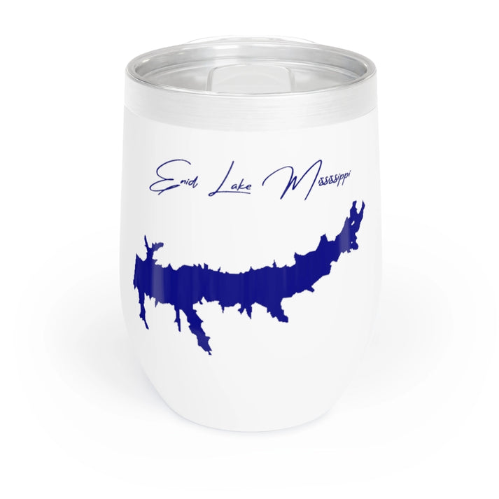 Mississippi  Enid  Lake  Wine  Tumbler  front  position  view  from  front  white.webp