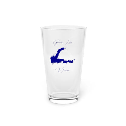 Mississippi  Grenada  Lake  16oz  Pint  Glass  front  position  view  from  front  16oz.webp