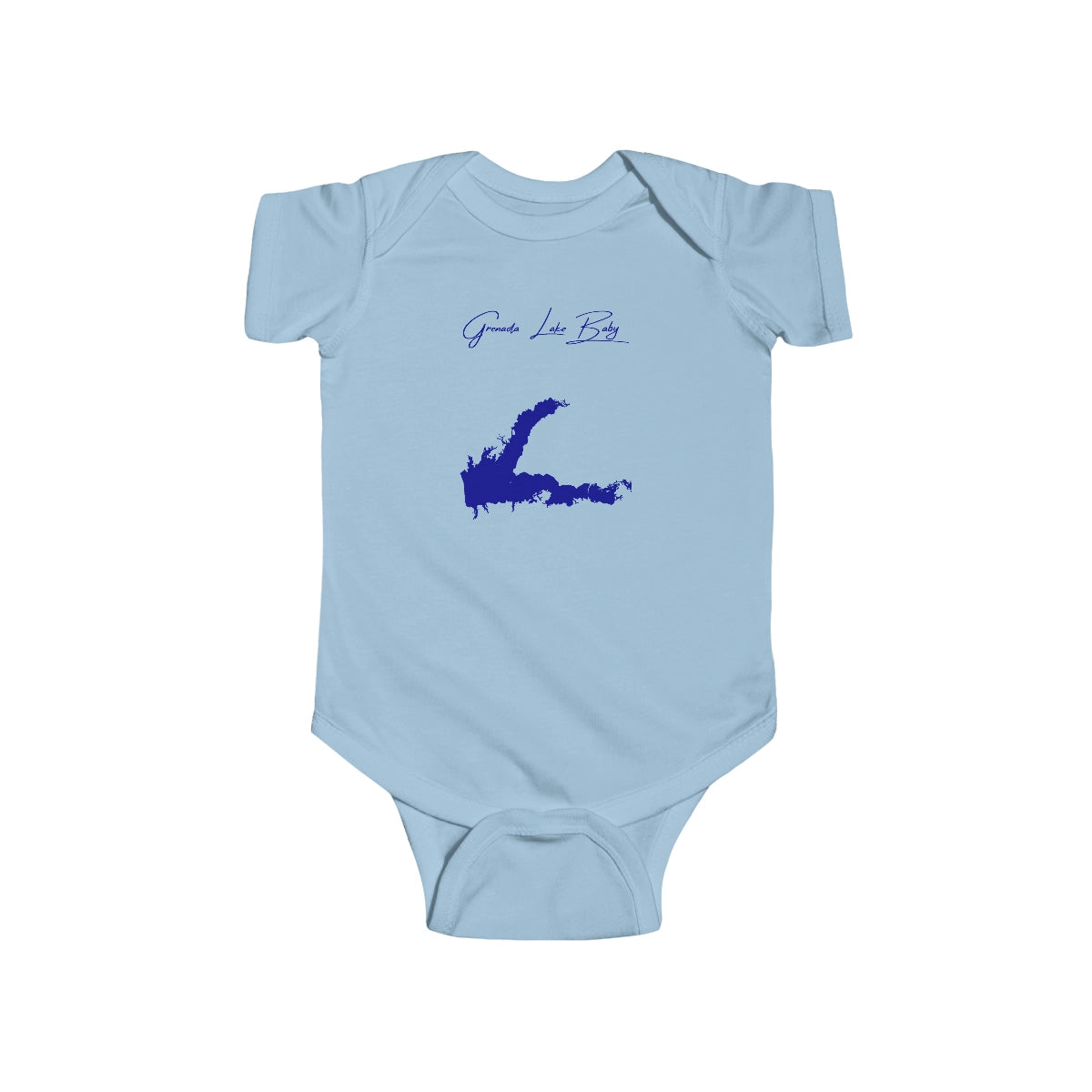 Mississippi  Grenada  Lake  Onesie  front  position  view  from  front  light  blue.webp