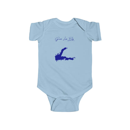 Mississippi  Grenada  Lake  Onesie  front  position  view  from  front  light  blue.webp