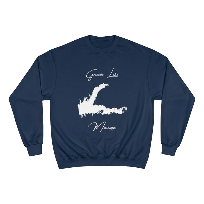 Mississippi  Grenada  Lake  Sweatshirt  front  position  view  from  front  navy.webp