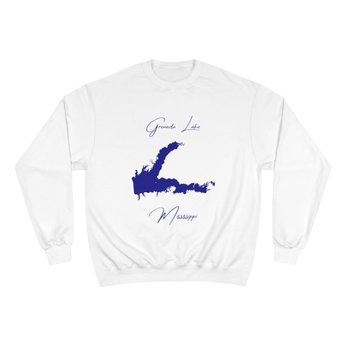 Mississippi  Grenada  Lake  Sweatshirt  front  position  view  from  front  white.webp
