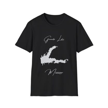 Mississippi  Grenada  Lake  T-shirt  front  position  view  from  front  black.webp