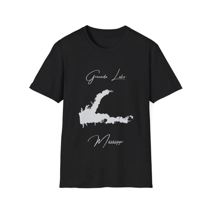 Mississippi  Grenada  Lake  T-shirt  front  position  view  from  front  black.webp
