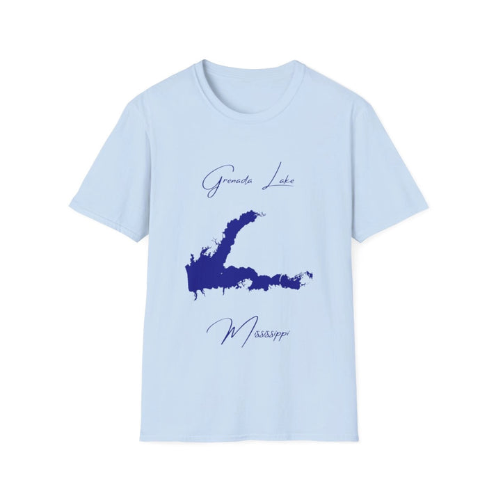 Mississippi  Grenada  Lake  T-shirt  front  position  view  from  front  light  blue.webp