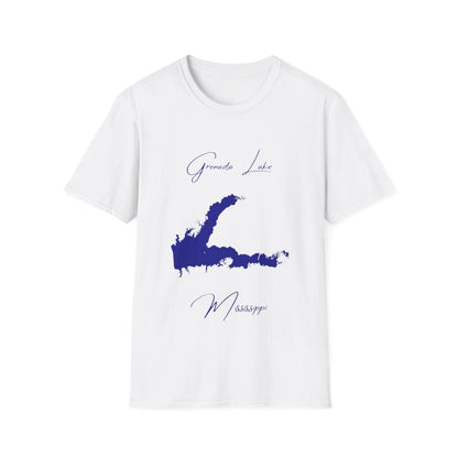 Mississippi  Grenada  Lake  T-shirt  front  position  view  from  front  white.webp