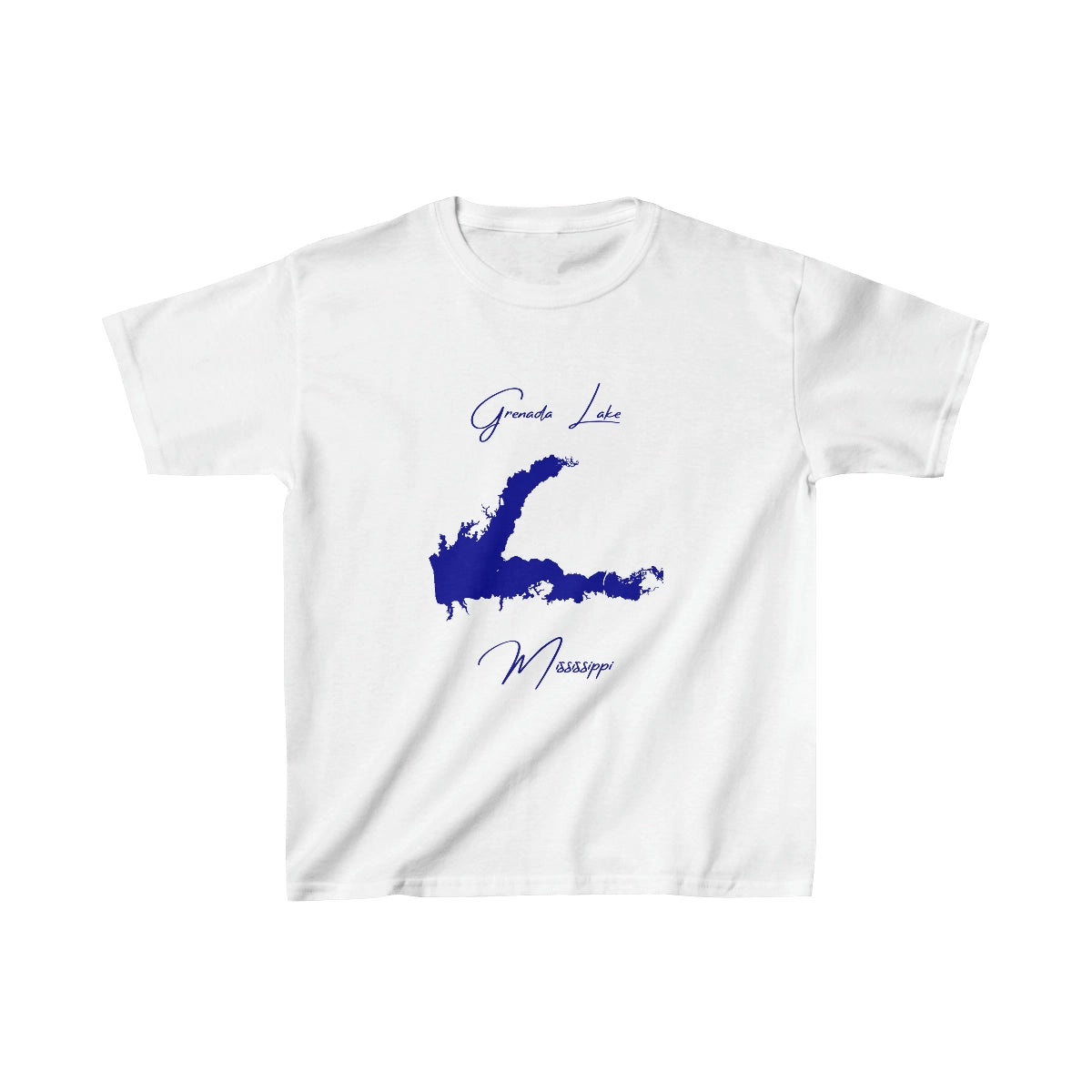 Mississippi  Grenada  Lake  Youth  T-shirt  front  position  view  from  front  white.webp