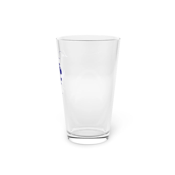 Mississippi  Lake  Bill  Waller  16oz  Pint  Glass  front  position  view  from  right  16oz.webp