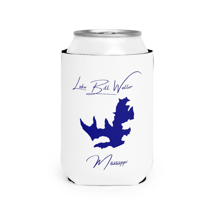 Mississippi  Lake  Bill  Waller  Can  Koozie  front  position  view  from  front-2  white.webp