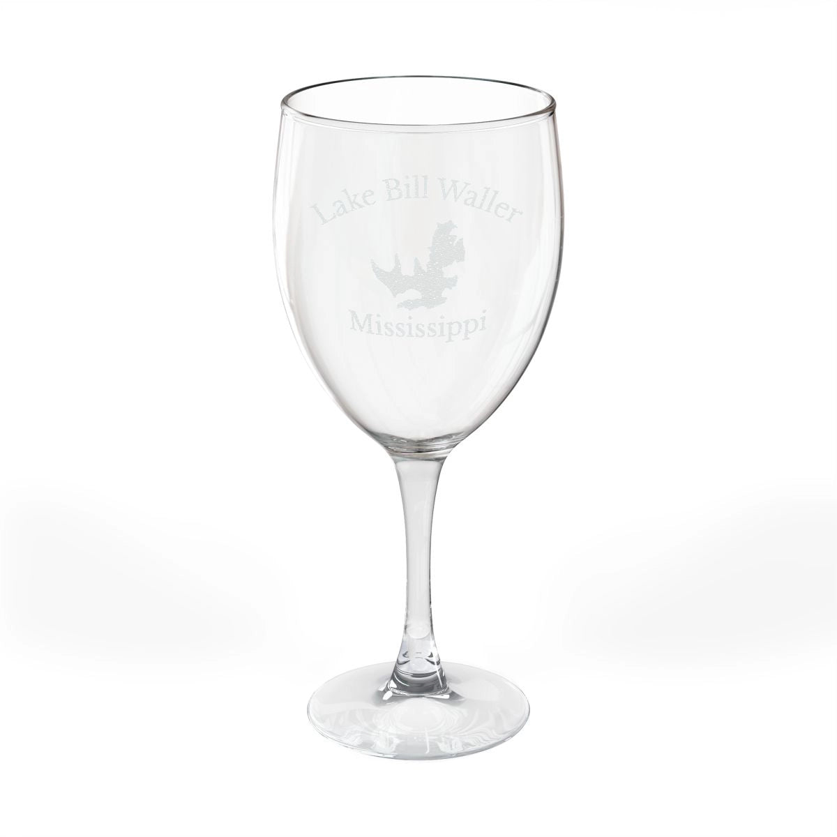 Mississippi  Lake  Bill  Waller  Engraved  Wine  Glass  other  position  view  from  front  10.5oz.webp