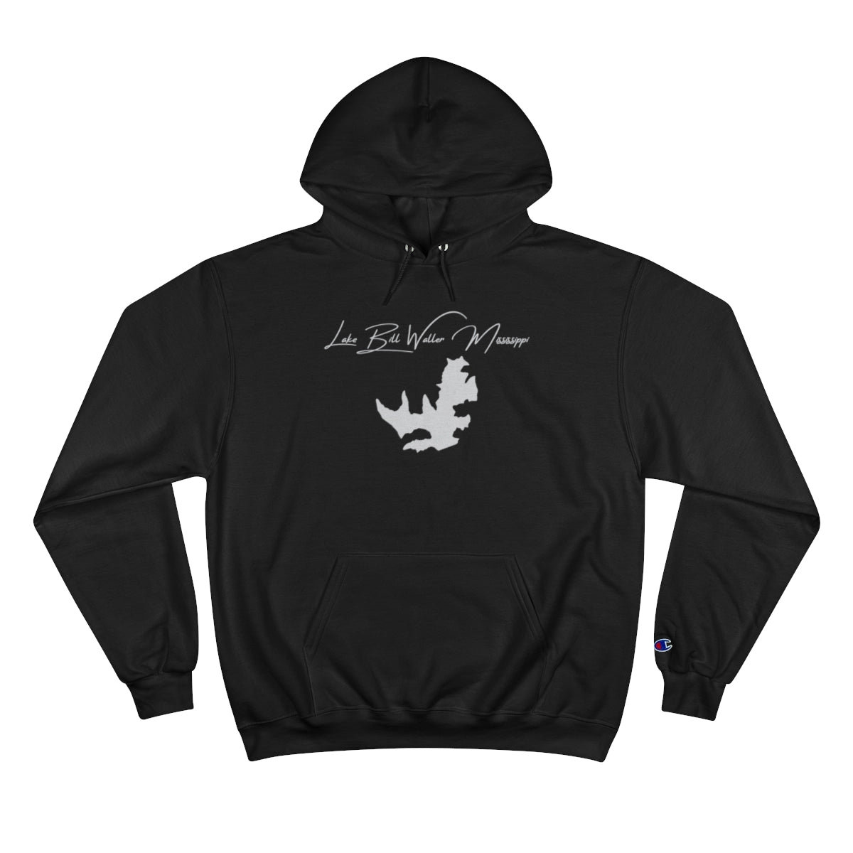 Mississippi  Lake  Bill  Waller  Hoodie  front  position  view  from  front  black.webp