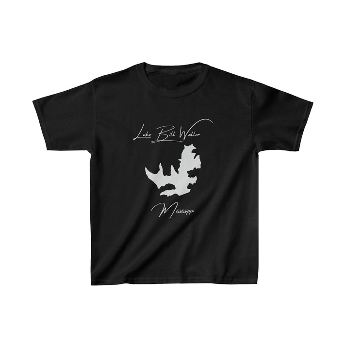 Mississippi  Lake  Bill  Waller  Youth  T-shirt  front  position  view  from  front  black.webp