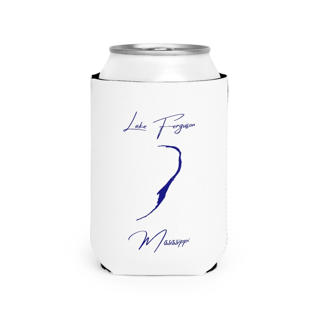 Mississippi  Lake  Ferguson  Can  Koozie  front  position  view  from  front-2  white.webp