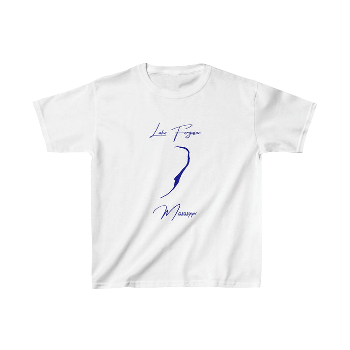 Mississippi  Lake  Ferguson  Youth  T-shirt  front  position  view  from  front  white.webp