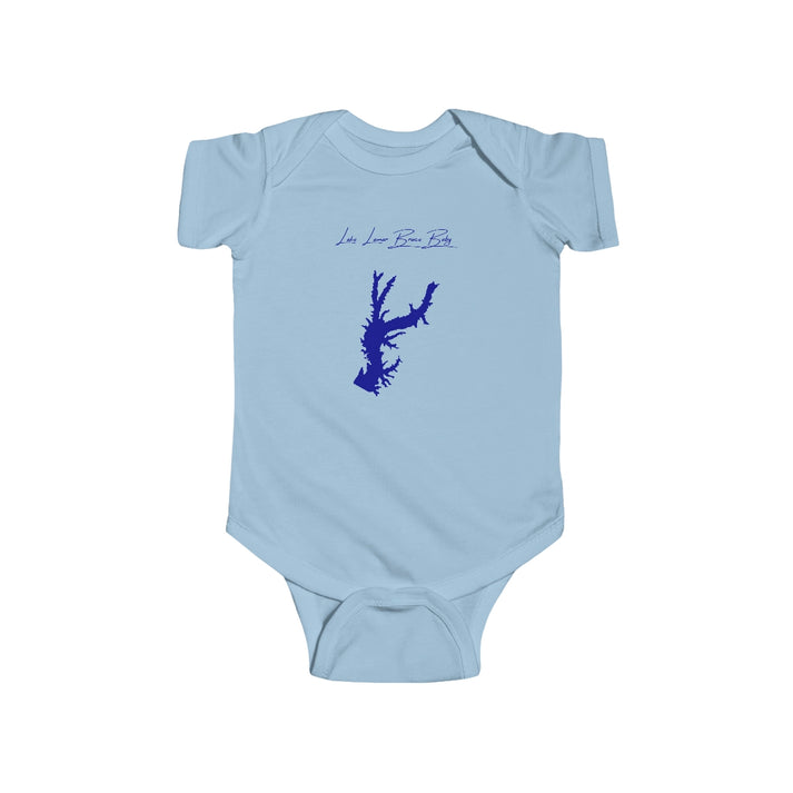 Mississippi  Lake  Lamar  Bruce  Onesie  front  position  view  from  front  light  blue.webp
