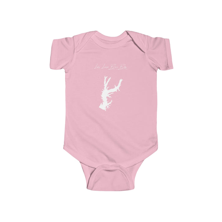 Mississippi  Lake  Lamar  Bruce  Onesie  front  position  view  from  front  pink.webp
