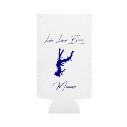 Mississippi  Lake  Lamar  Bruce  Slim  Can  Koozie  front  position  view  from  flat-front  white.webp