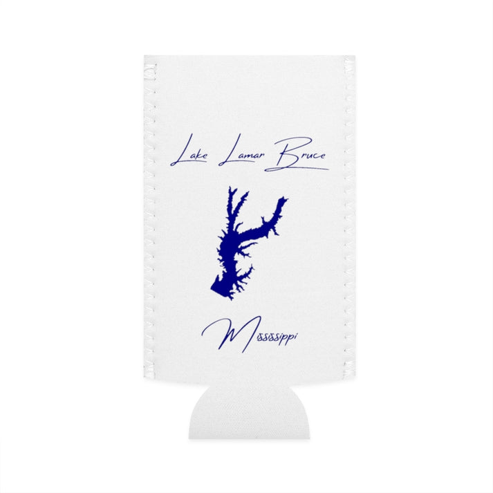 Mississippi  Lake  Lamar  Bruce  Slim  Can  Koozie  front  position  view  from  flat-front  white.webp