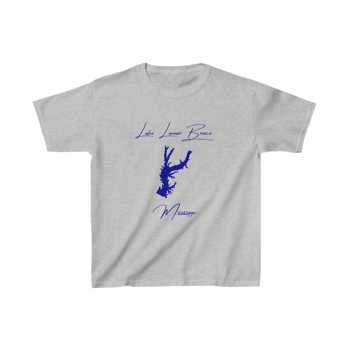 Mississippi  Lake  Lamar  Bruce  Youth  T-shirt  front  position  view  from  front  sport  grey.webp