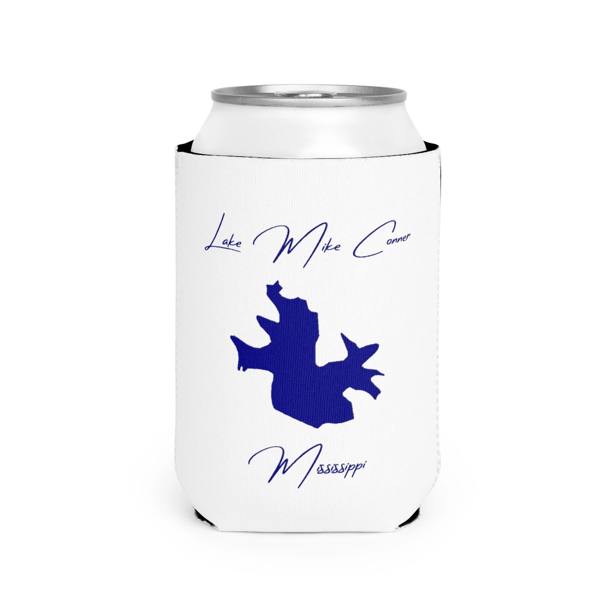 Mississippi  Lake  Mike  Conner  Can  Koozie  front  position  view  from  front-2  white.webp