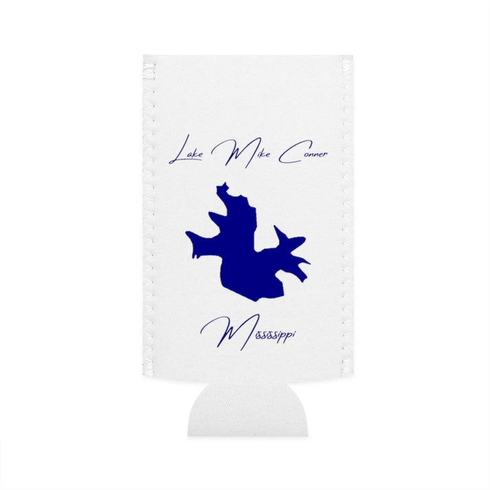 Mississippi  Lake  Mike  Conner  Slim  Can  Koozie  front  position  view  from  flat-front  white.webp