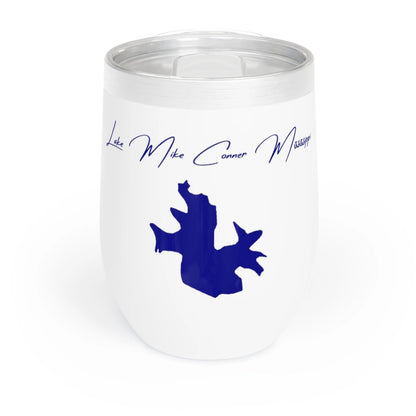 Mississippi  Lake  Mike  Conner  Wine  Tumbler  front  position  view  from  front  white.webp