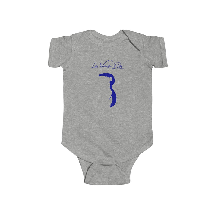 Mississippi  Lake  Washington  Onesie  front  position  view  from  front  heather.webp