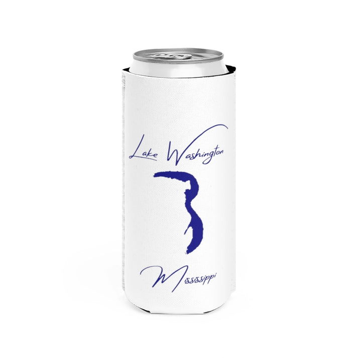Mississippi  Lake  Washington  Slim  Can  Koozie  front  position  view  from  front  white.webp